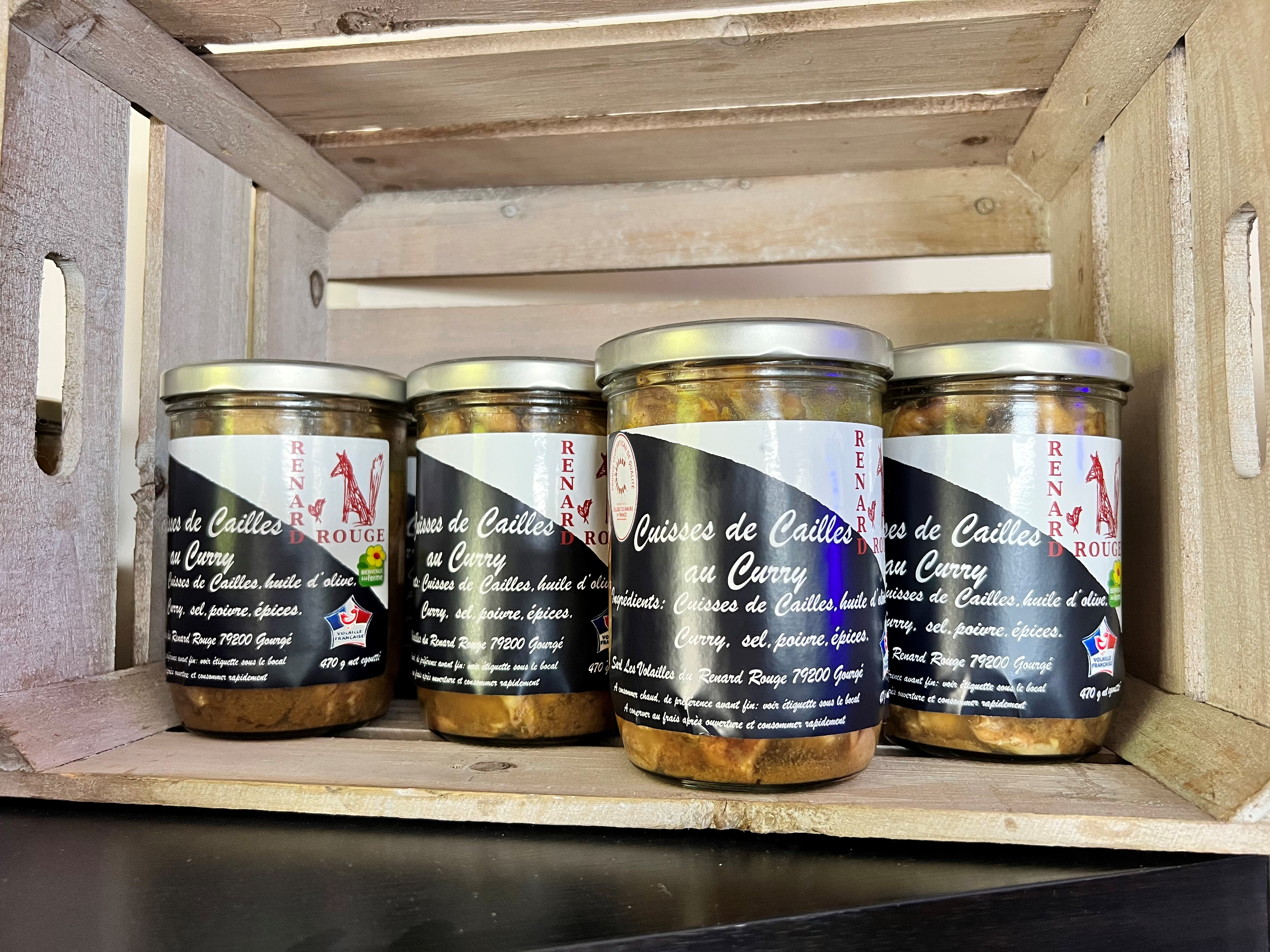Plats préparés à base de cailles